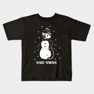 Emo Snowman (Sad Xmas) Kids T-Shirt